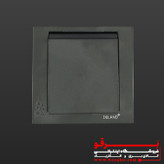 کلید دو پل بارانی توکار | مدل آسا دلند (IP44) | سیاه