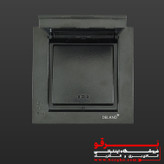 کلید یک پل بارانی توکار | مدل آسا دلند (IP44) | سیاه