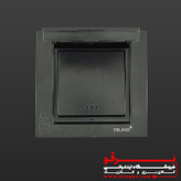 کلید تبدیل بارانی توکار | مدل آسا دلند (IP44) | سیاه