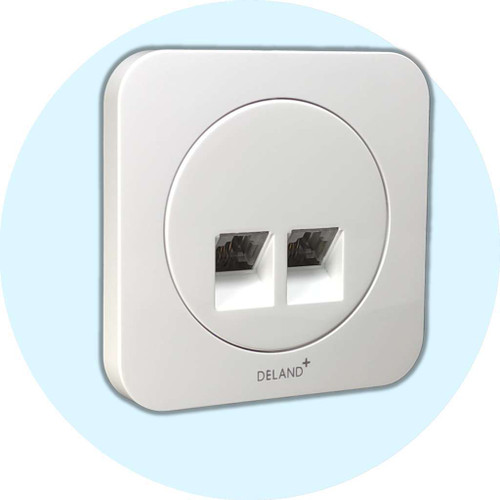 سوکت تلفن دو قلو (چهار خط) | مدل آدا دلند