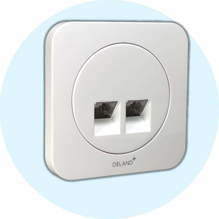 سوکت تلفن دو قلو (چهار خط) | مدل آدا دلند